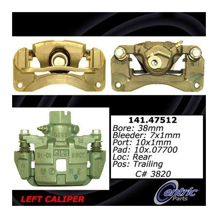 Centric Centric Semi-Loaded Brake Caliper, Centric Parts 141.47512 141.47512